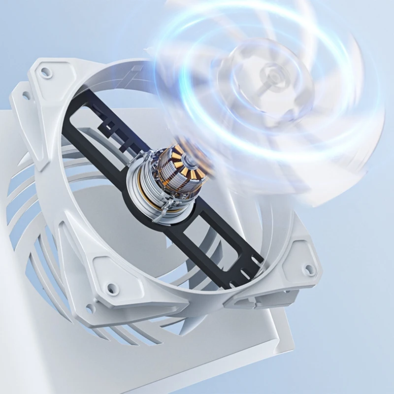 

Для PS5slim Вентилятор охлаждения с контролем температуры Универсальный вентилятор с RGB-подсветкойJAS