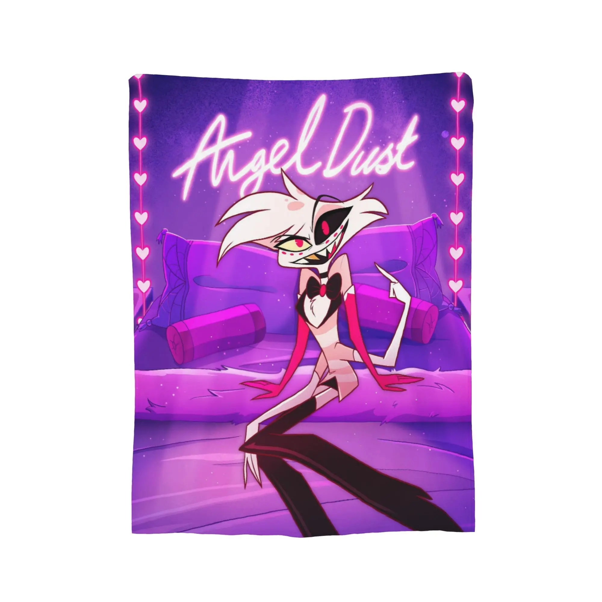 Cartoon Hazbins Hotels  Angel Dusts Blankets Fleece Decoration  Breathable Lightweight Throw Blankets for Bed Couch Bedspread