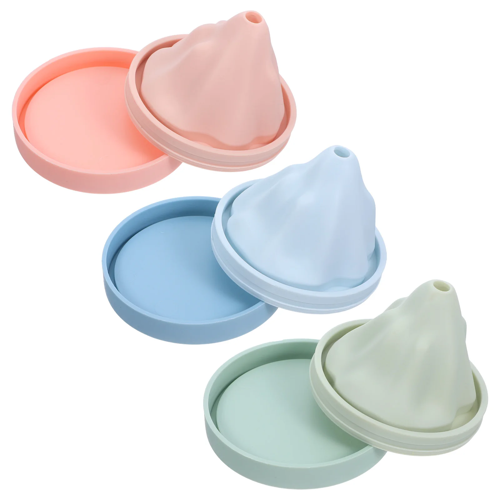 

3pcs Cube Mold Silicone Molds Creative Mountain Shape Funnel Design Kitchen Supplies For Desserts Drinks Practical Molds