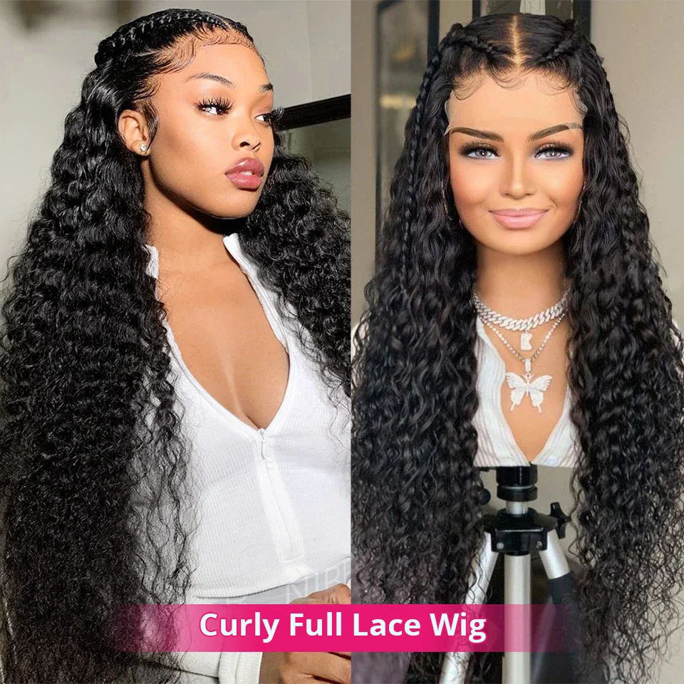 

Water Curly 32 34Inch 200% Deep Wave Transparent 13x4 13x6 Lace Frontal Wigs 100% Human Hair Remy 4x4 Lace Closure Pre Plucked