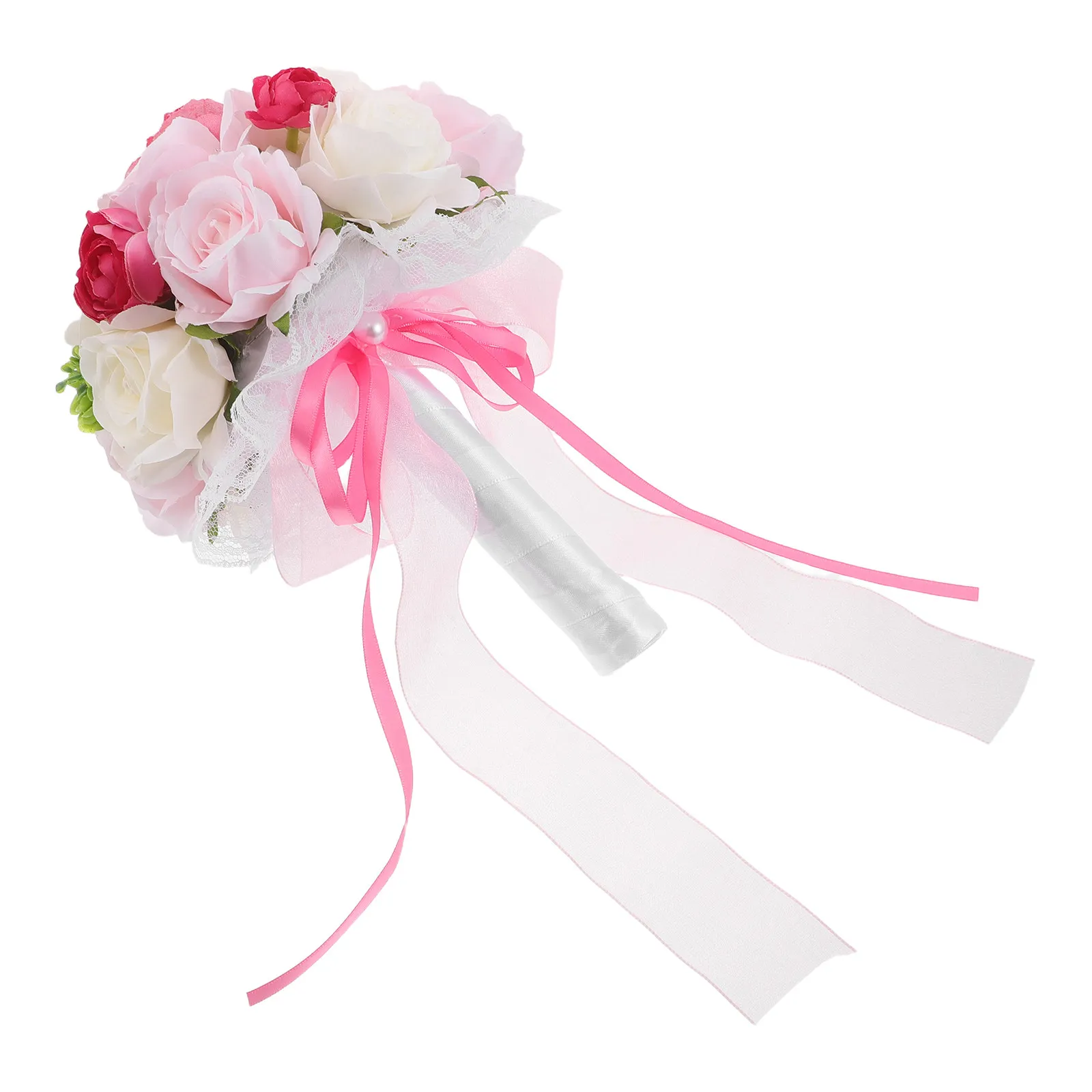 

Элегантный букет невесты из розовых искусственных роз для свадьбы, имитация цветочного букета для фотосессии, свадебные букеты для бросания