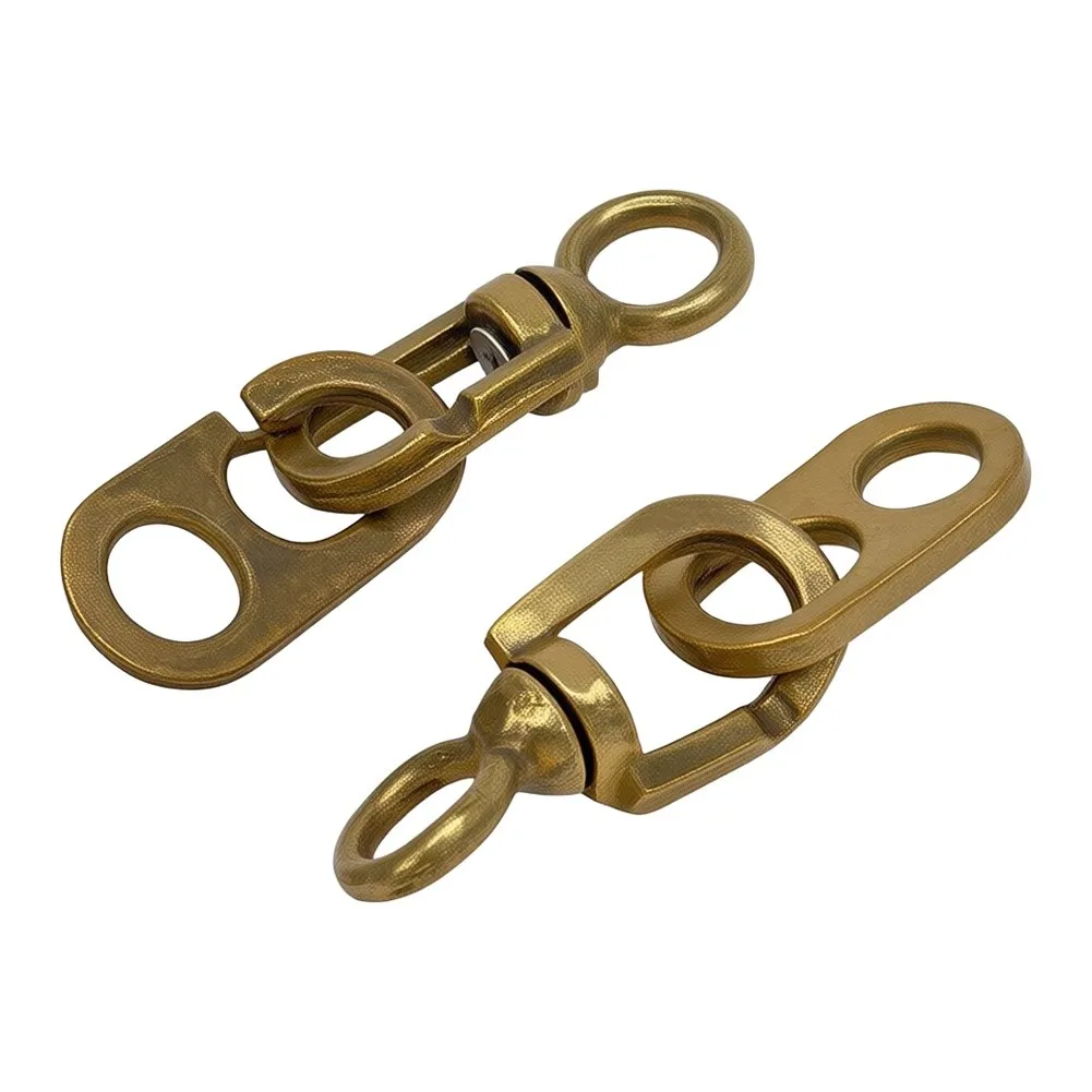 Solid Brass Swivel Snap Hook Brass Swivel Snap Hook Solid Brass Construction 360 Degree Rotation Robust Spring Latch