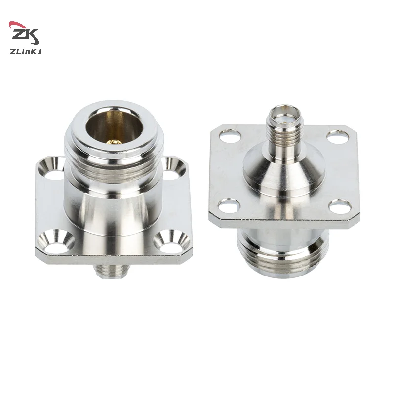 1Pcs N Type Female To SMA Female Water Proof Flange Connector SMA To N Female O-ring Washer