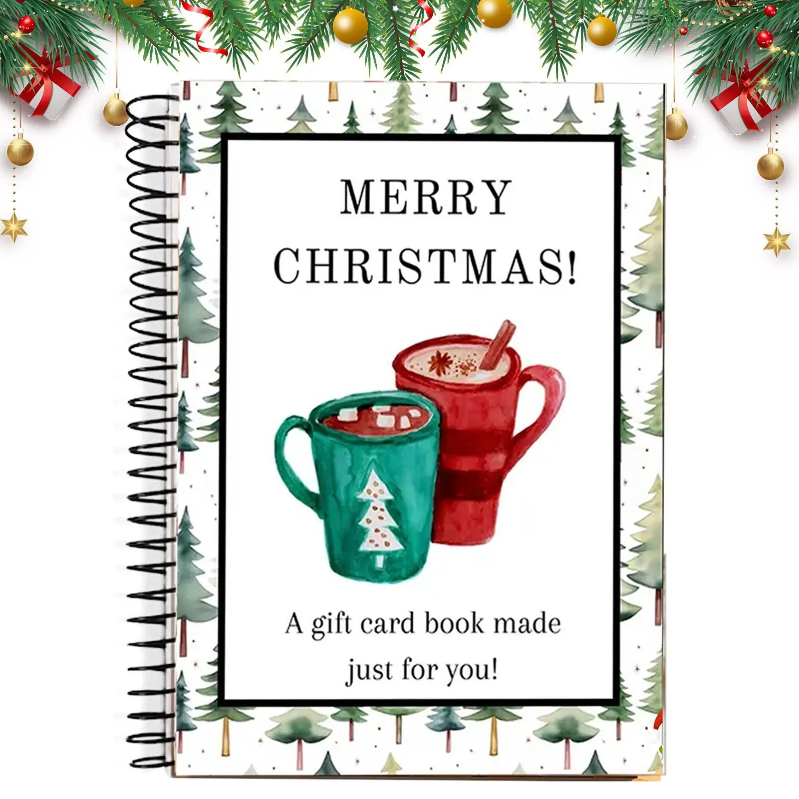 

Christmas Card Book Greeting Cards Holder Organizer Festive Holder For Celebration Family Home Workplace College School Party