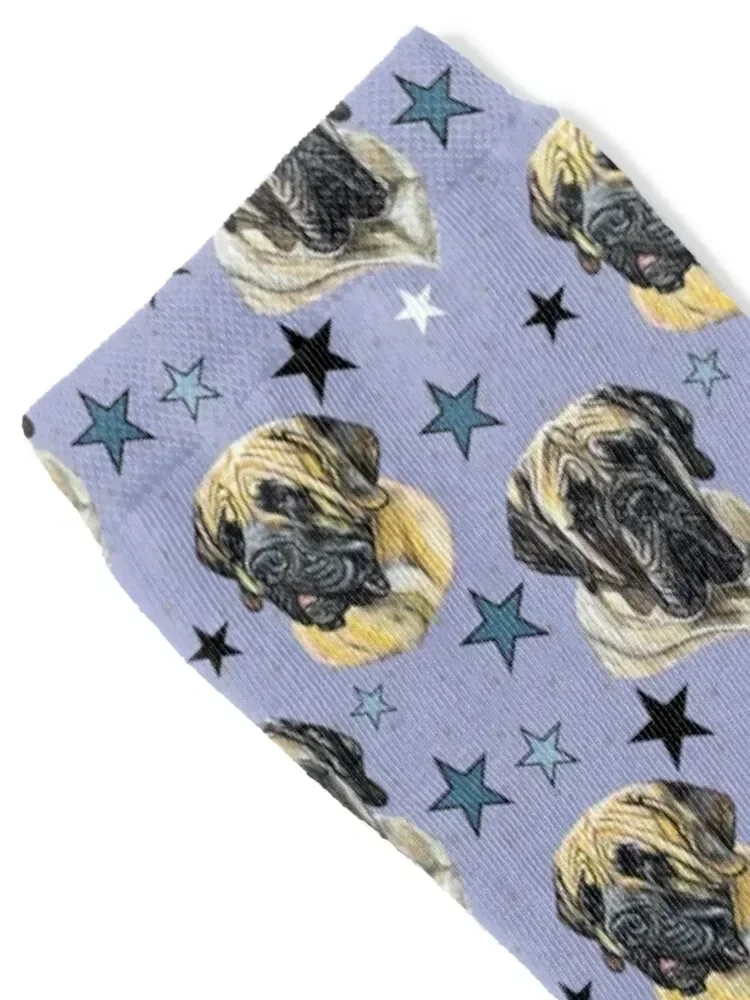 Mastiff Scarf - Blue Socks FASHION gym Stockings Argentina Socks For Man Women's