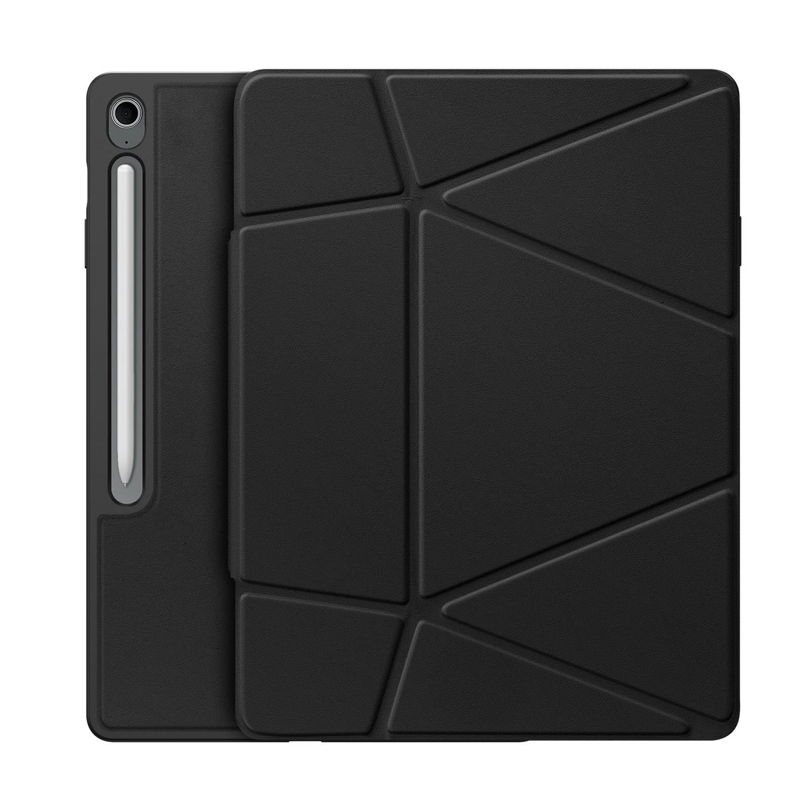 

For Samsung Galaxy Tab S10 FE+ Tablet Case DUX DUCIS Vers Series Multi-function Folding Stand Leather Cover - Black