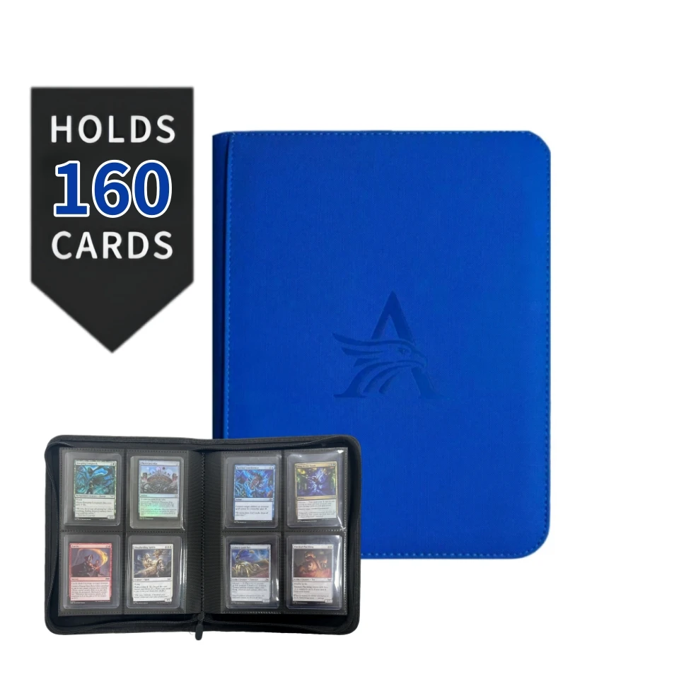 TopLoader 4-Pocket Kaartenmap (160 Kaarten) – Zwart/ Industriële opbergmogelijkheden voor TCG- & sportkaarten. Verzamelaarsdroom