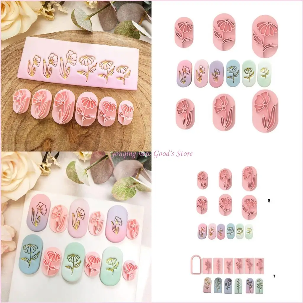 

57QA Delicate Clay Mold Set Plastic Construction Earring Moulds Perfect for Handmade Jewelry and Crafting Enthusiasts