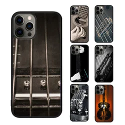 Guitar Bass Rock Strings Phone Case cover For iPhone 17 Air 15 16 16e 14 13 Pro Max Coque 12 11 Pro Max For Apple PLUS fundas