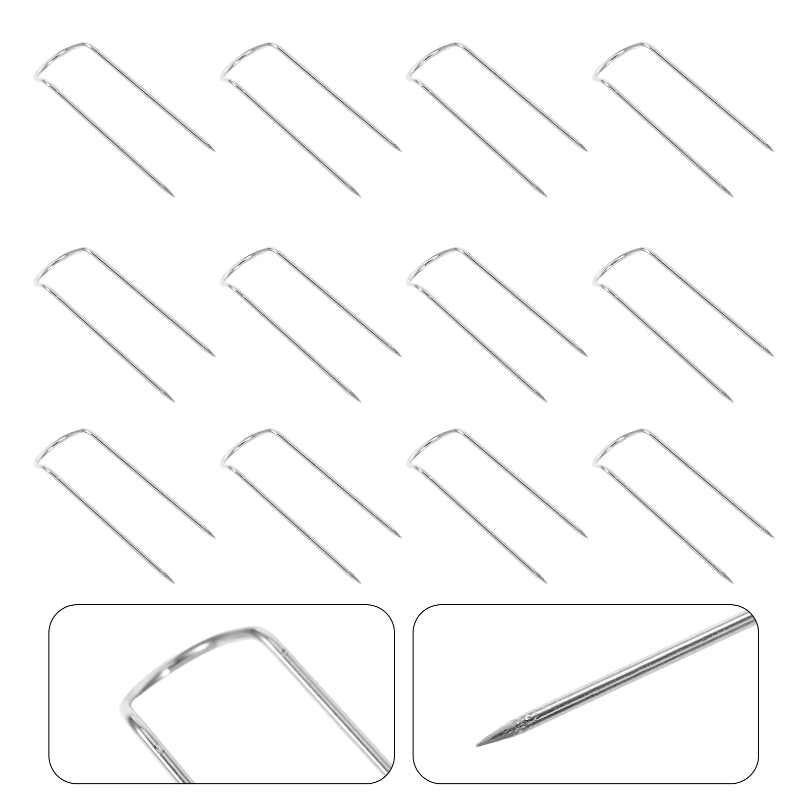 

400 Pcs Patchwork Positioning Needle **Sewing Pins** Fork Bedskirt Hand Quilting **Fabric **U-shaped