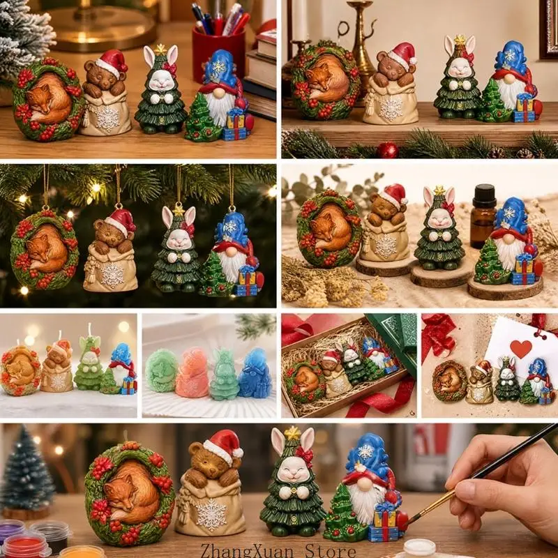 3D-Weihnachtsgießform für Weihnachtskerzenherstellung und Bastelprojekte 3XUF – Detail 10