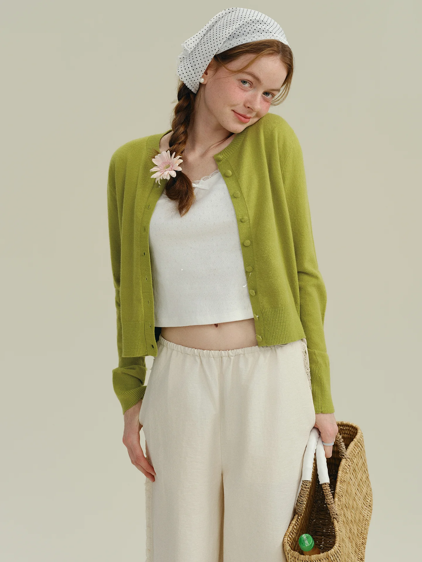 

Rina Berry Thin Knitted Cardigan Pure Color Short Sleeve Long Sleeve Commute Versatile Inner Wear Knitted Top Casual Style Me...