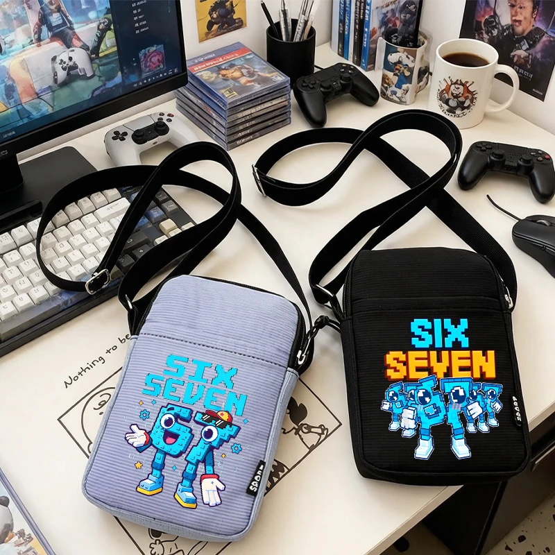 

Steal A Brainrot Game Man Mini Canvas Shoulder Bag Zipper Square Vertical Tote Case Cute Anime Boys Girl Crossbody Phone Handbag