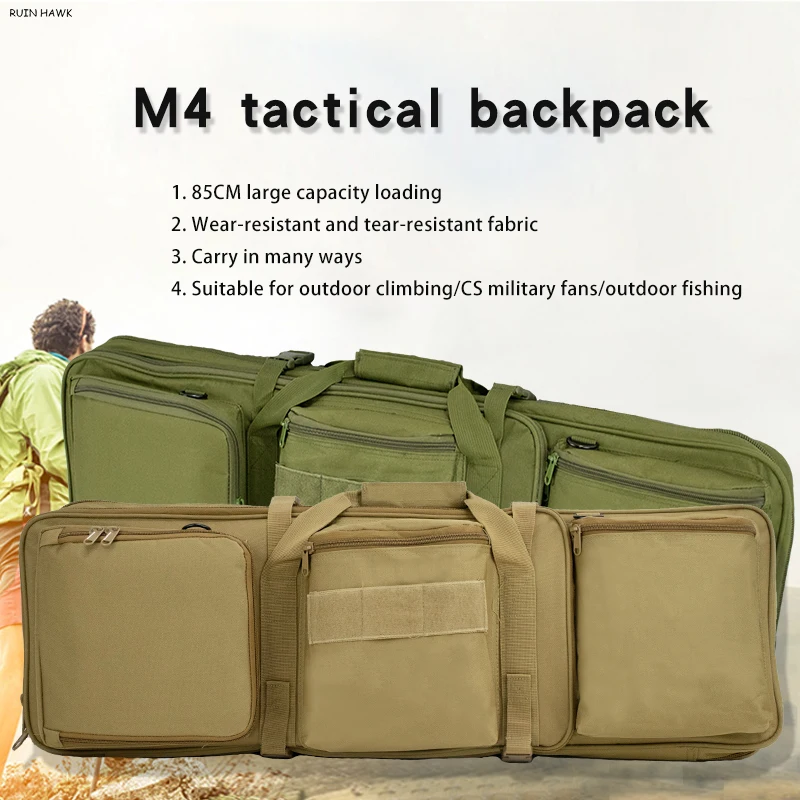 

Airsoft CS Field Sport Shoulder Bag Hunting Bag M4 Tactical Rifle Gun Carry Backpack Nylon Gun Holster 85Cm