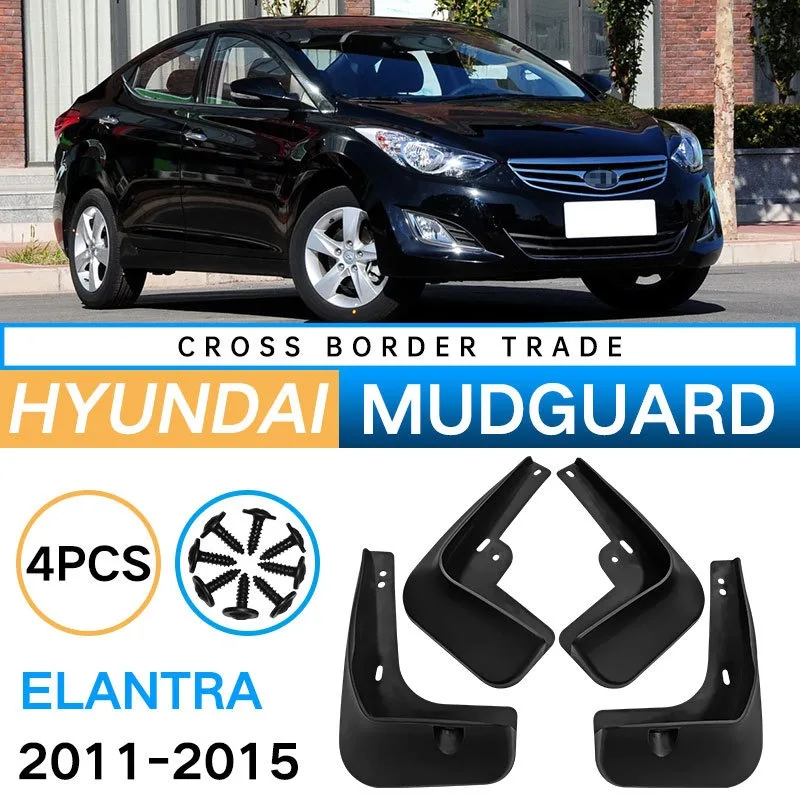 

Vehicle Mud Protection Panels Reduce Body Stains for Hyundai 2011-2015 Elantra Car Mudguards Soft Rubber Mudguard Pads