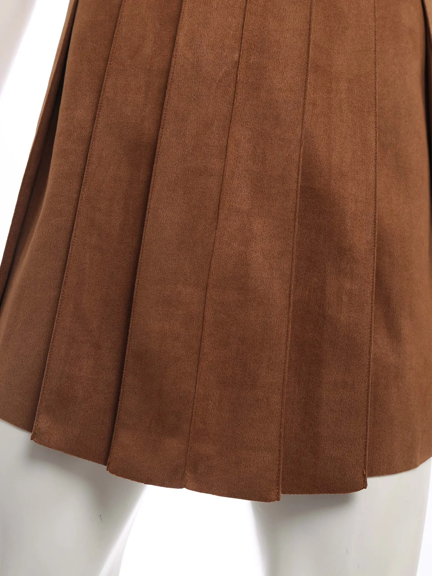 

Men Faux Suede Roman Gladiator Costume Roman Warrior Sleeveless Curved Hem Pleated Dress for Halloween Theme Party Role-Playing