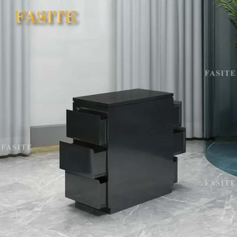 For Barber Shop Double-sided Drawer Tool Cabinet Stainless Steel Hair Perm and Dyeing Storage Unit Durable Professional