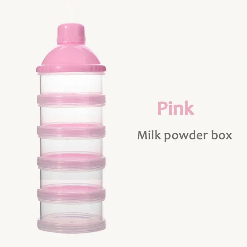 4/5 Grids Portable Milk Powder Formula Dispenser Container Storage Essential Cereal Boxes Toddle Baby Snacks Food Storage Box