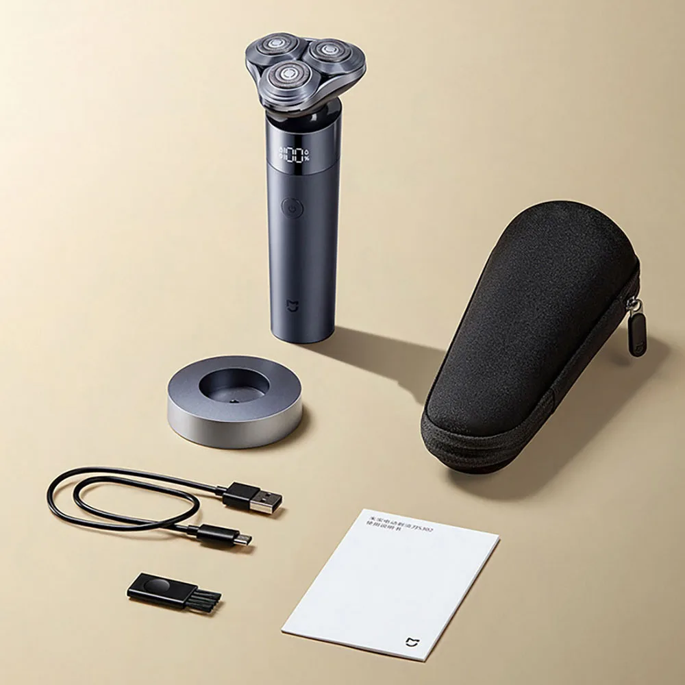 

Mijia Electric Shaver S302 LED Digital Display IPX7 Waterproof 800mAh Tpye-C Rechargeable Razor Shaver for Men