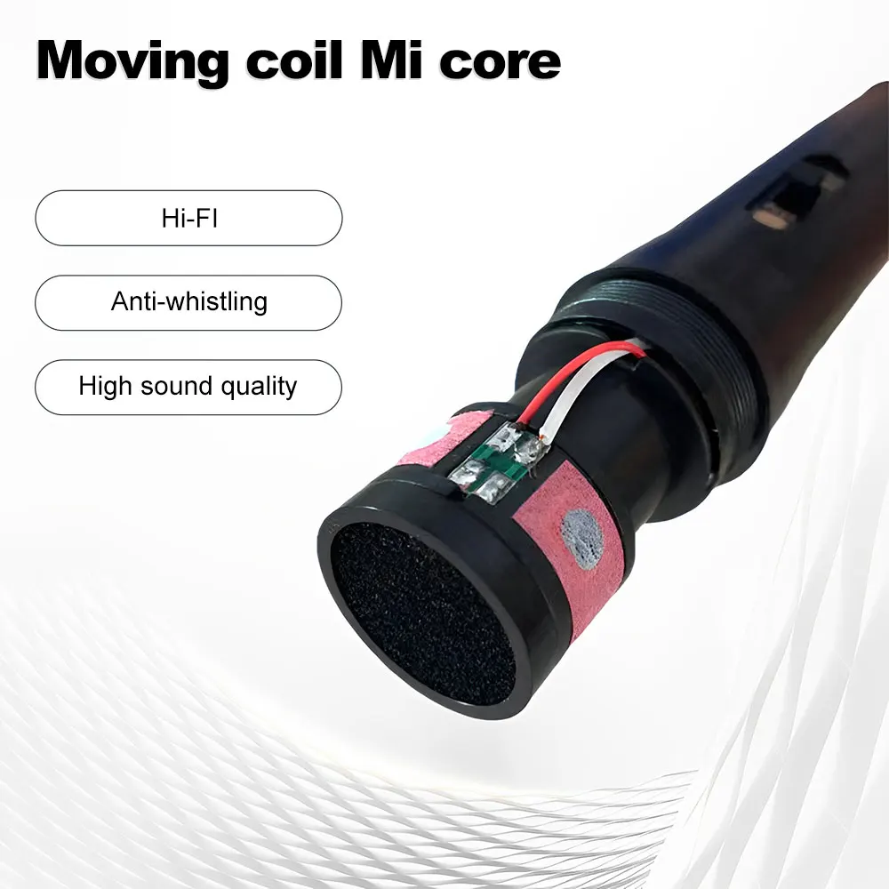 Microfono Bluetooth cablato da 3.5mm/6.5mm megafono portatile KTV omnidirezionale dinamico portatile per Karaoke Speech Wedding