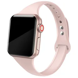 Slim Strap for Apple watch band 40mm 41mm 44mm 38mm 45mm 49mm silicone correa bracelet iWatch series 9 7 8 SE ultra 2 3 4 5 6