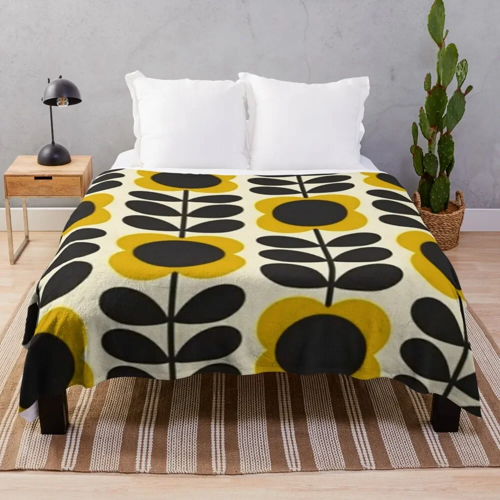 orla kiely multi stem flowers,kiely pattern,orla kiely design Throw Blanket Blankets Sofas Of Decoration Furry Blankets