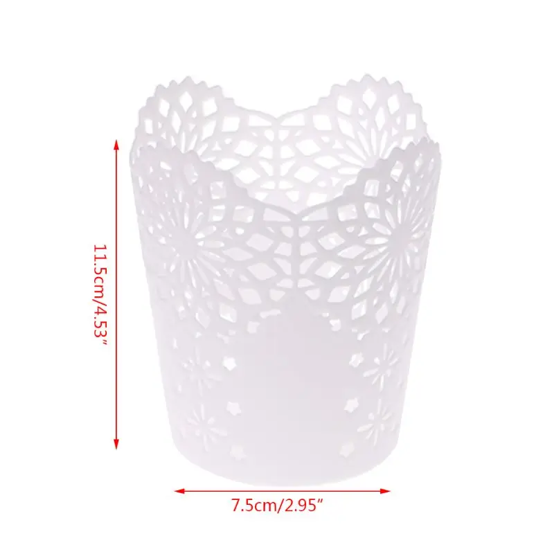 Hollow Flower Brush Storage Pen Pencil Pot Holder Container Desk  Gift