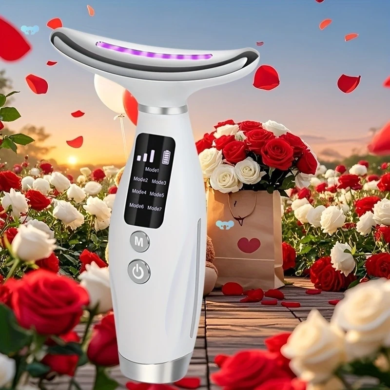 

USB Rechargeable LED Facial Massager 7 Colors Light Therapy Skin Care Portable Face Beauty Device For Home Spa Use