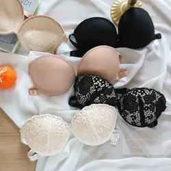 Strapless Lace Bras for Women Sexy Lingerie Backless Invisible Wireless Bralette 1/2 Cup Push Up Underwear Girls Backless Bras