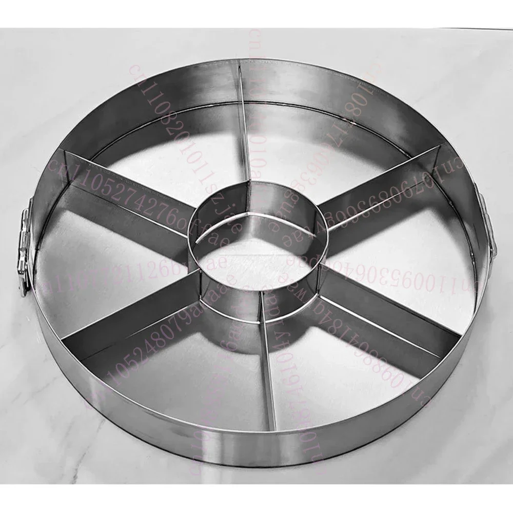 Flavor Compartments Food Cooker Stainless Steel Tray Cafeteria Meal Tray Serving Plate Thickened Dividing Disc