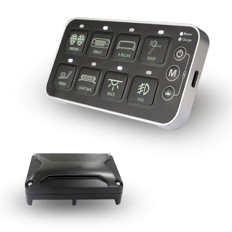 New Wireless 12V Marine 8 Gang Control Switch Panel for Boat Rip Dark RDK-ARS8