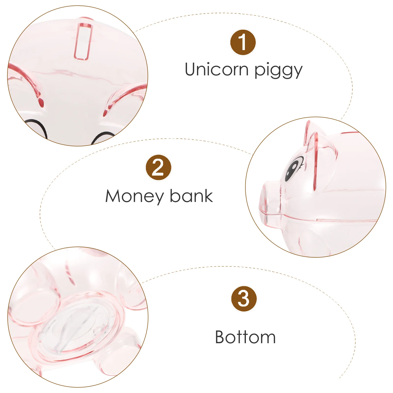 2Pcs Transparent Piggy Bank Jar for Kids Safe Coin Storage with Exquisite Craftsmanship Ideal Birthday Gift for Children Boys