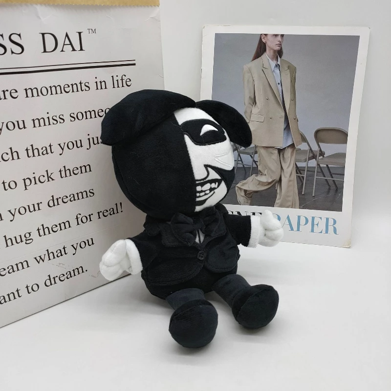 مانديلا كتالوج مبلغ ألعاب من القطيفة الكرتون مضحك الوجه محشوة دمية أسود أبيض بلوشيز وسادة هدايا عيد الميلاد عيد الميلاد