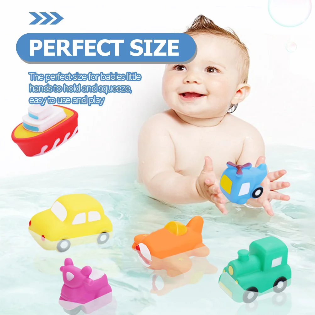 12 Pcs Take Bath Toys Child for Toddlers Infant Vinyl Water Floating Elastic Squeeze