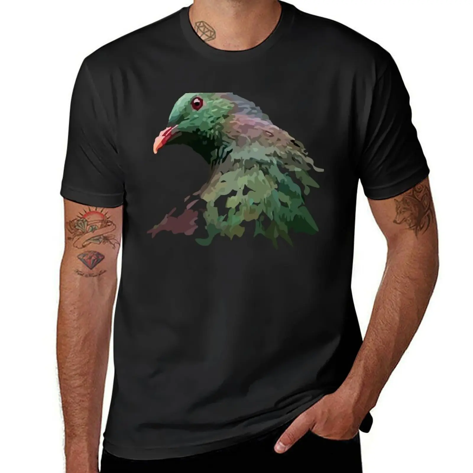 New Zealand Kereru T-Shirt tops boys animal print blacks sublime mens graphic t-shirts anime