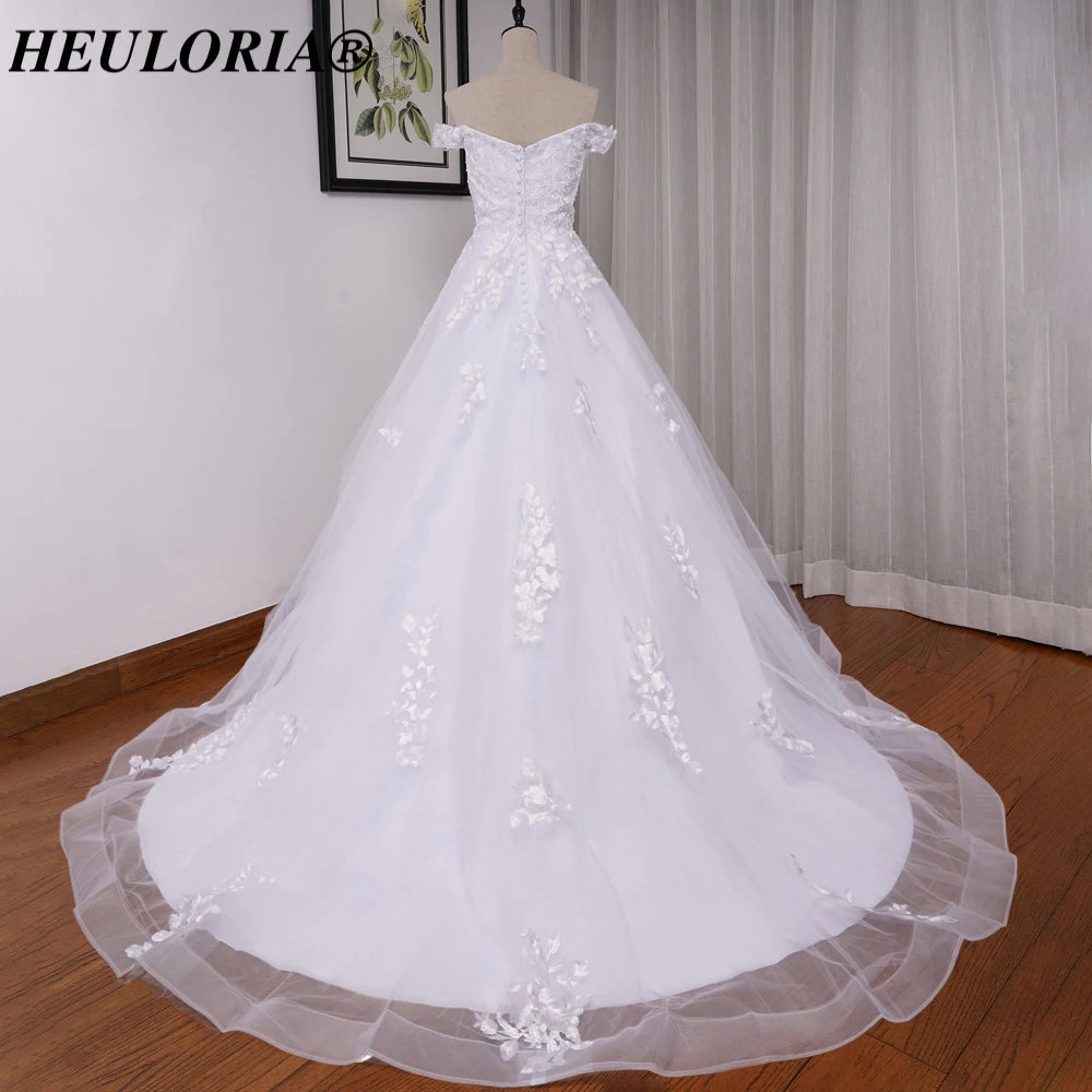 HEUIA LORIA-Vestido de casamento elegante fora do ombro, vestido nupcial princesa, vestido de casamento