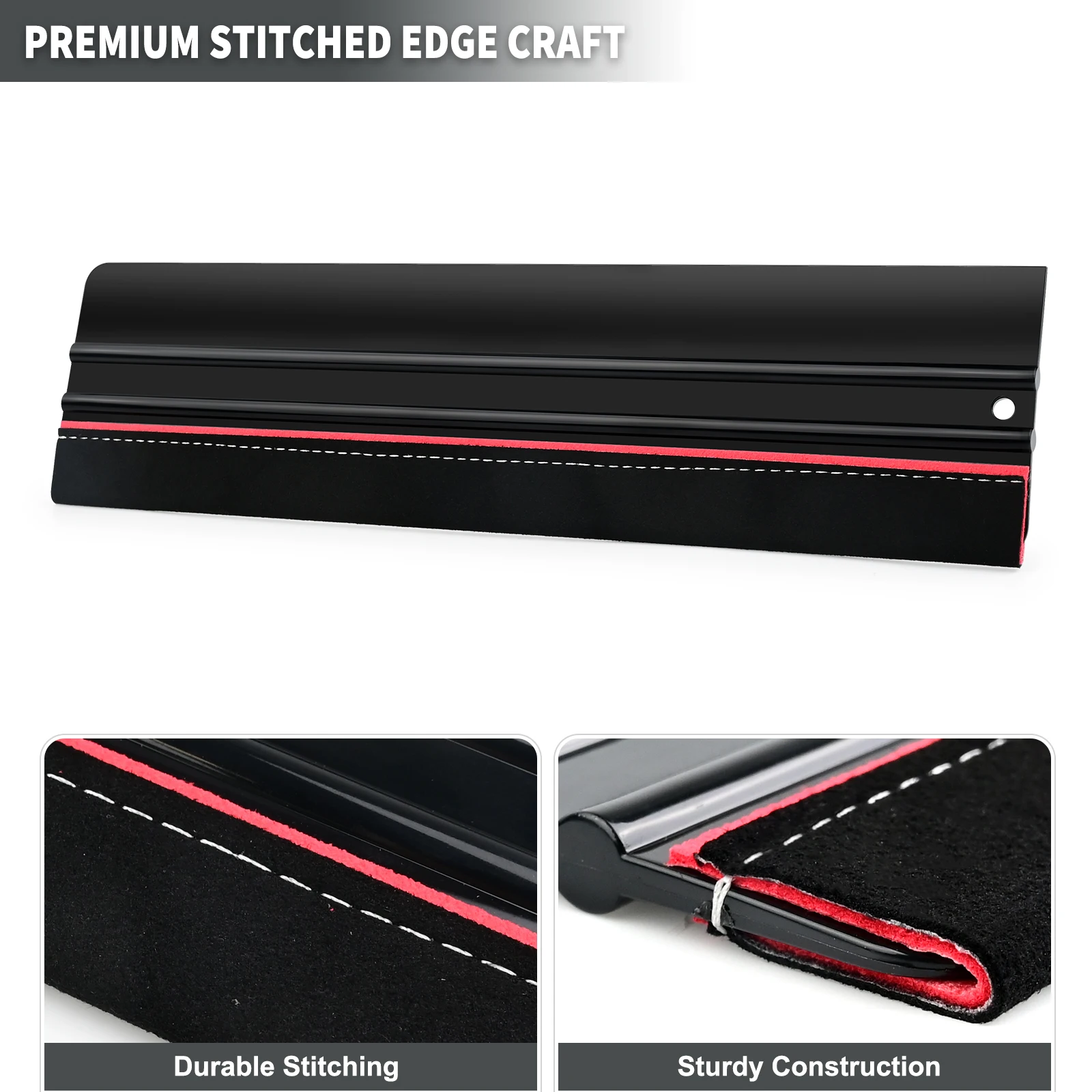 FOSHIO Double-Layer Buffer Felt Wrapped Edge 30CM Wide Squeegee Glass Cleaning Water Removal Car Decal Smoothing Plastic Scraper