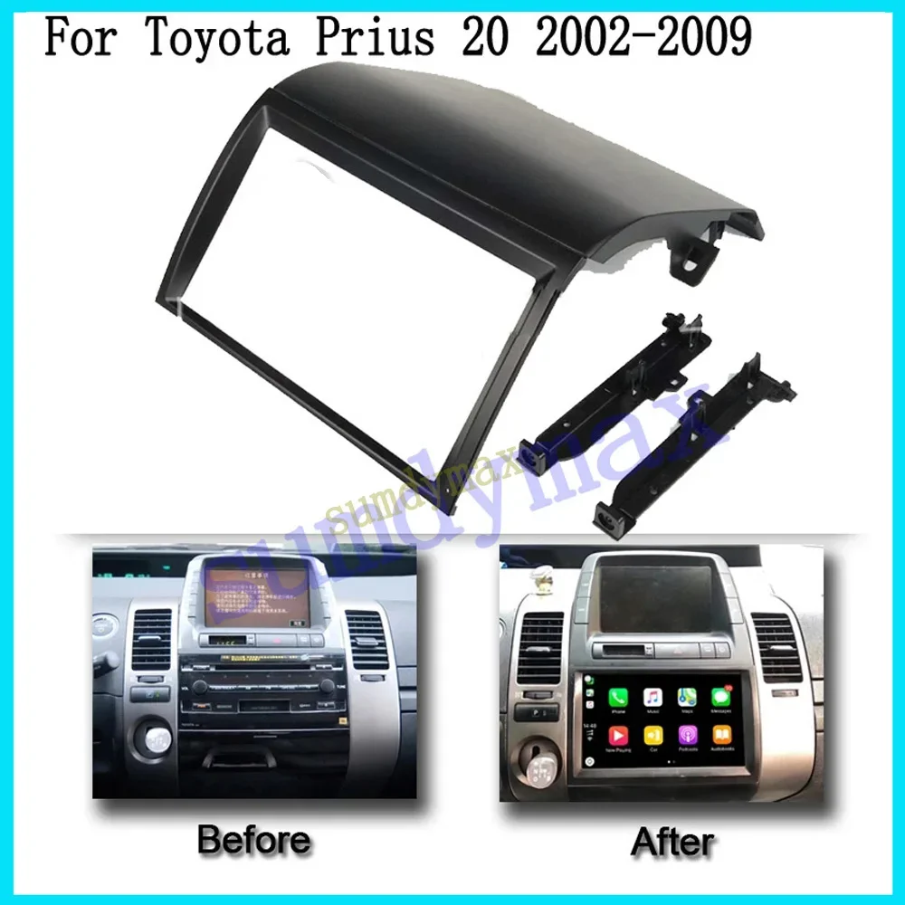 9 بوصة راديو السيارة الإطار Fascias لوحة الملاحة لتويوتا بريوس 20 2002-2009 شاشة أندرويد Dask عدة فآسيا الإطار #1