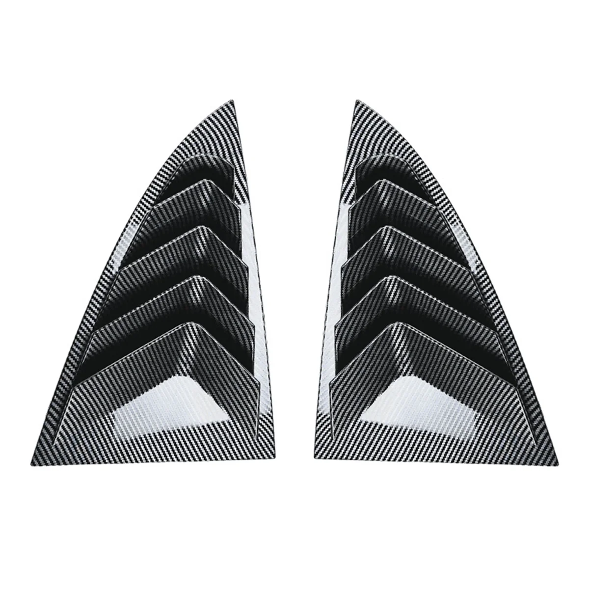 Rear Car Window Shutter Cover for Tesla Model 3 Highland 2024 Louver Side Vent Trim Triangle Accessories, Carbon