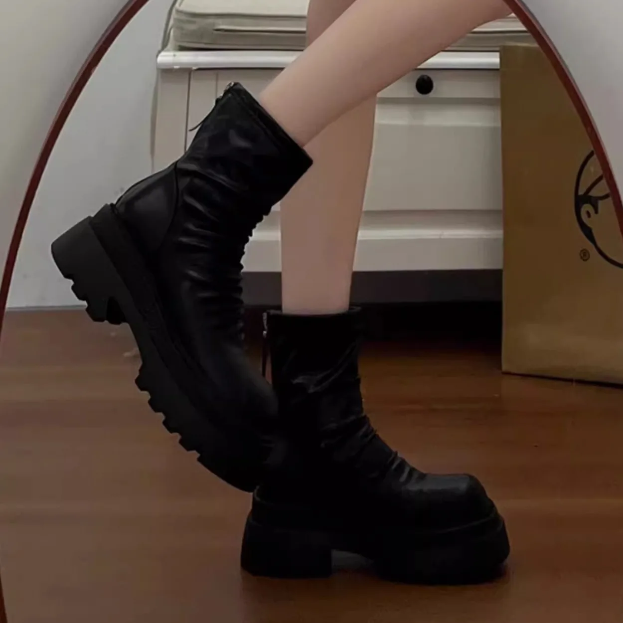 

Platform Thick Heels Hollow Out Sandals Summer Fashion Trend Comfort Breathable Boots Casual Street Style Shoes
