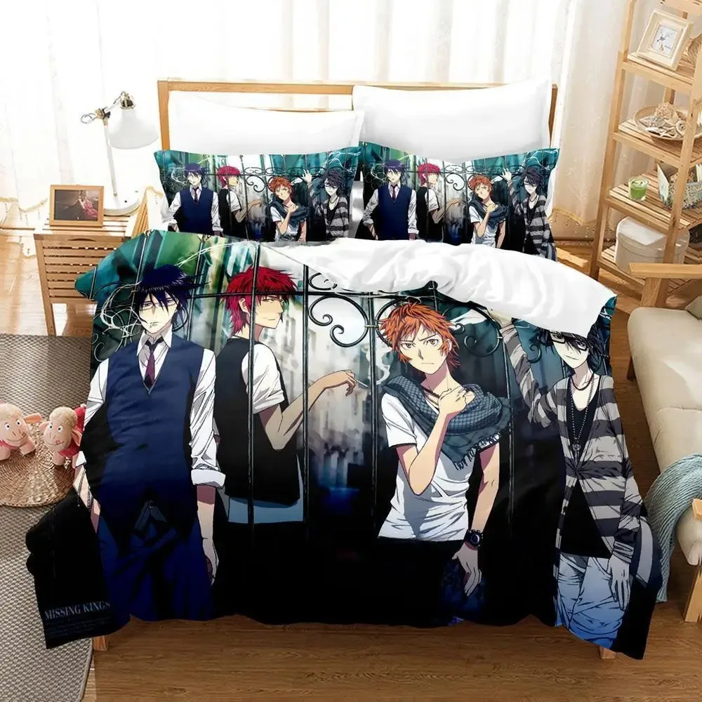 

K project Mikoto Suoh No Blood! No Bone! No Ash! Bedding Set Cartoon Anime three-piece set Adult Kid Bedroom Duvet cover Sets