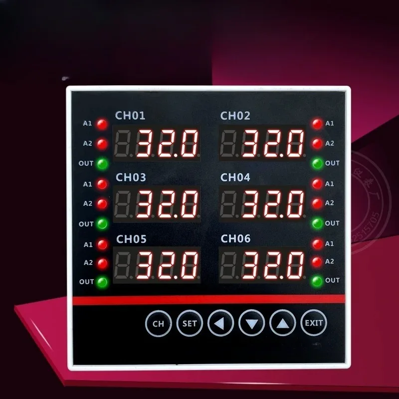 for 6 Channel Multichannel Thermostat Temperature Controller 4 to 20mA Industrial Control Module RS485