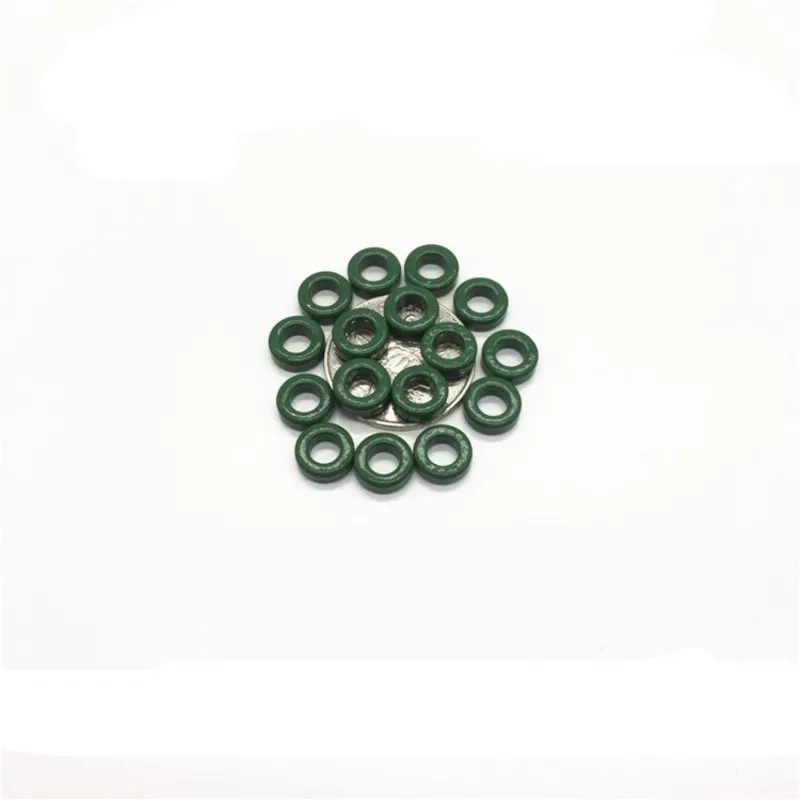 10 pcs Green Color Iron Manganese Zinc Oxide Magnetic Ring 9x5x3mm Anti-Interference Magnetic Core Magnetic Ring High Conduct