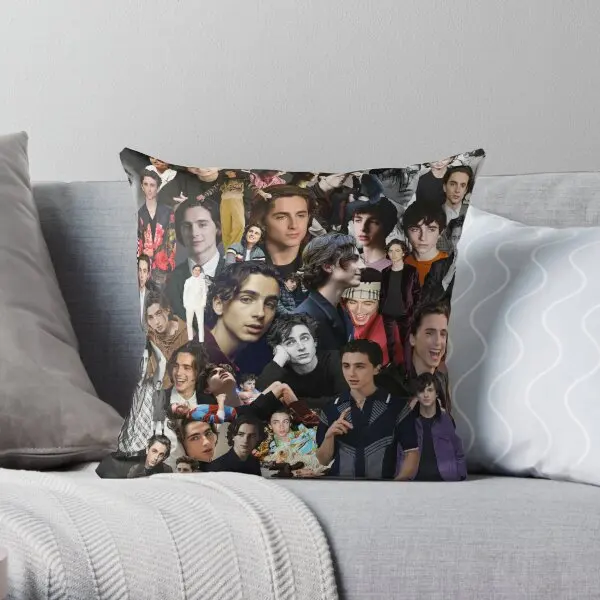 

Timothee Chalamet Printing Throw Pillow Cover Fashion Decorative Bed Bedroom Hotel Cushion Soft Pillows not include One Side