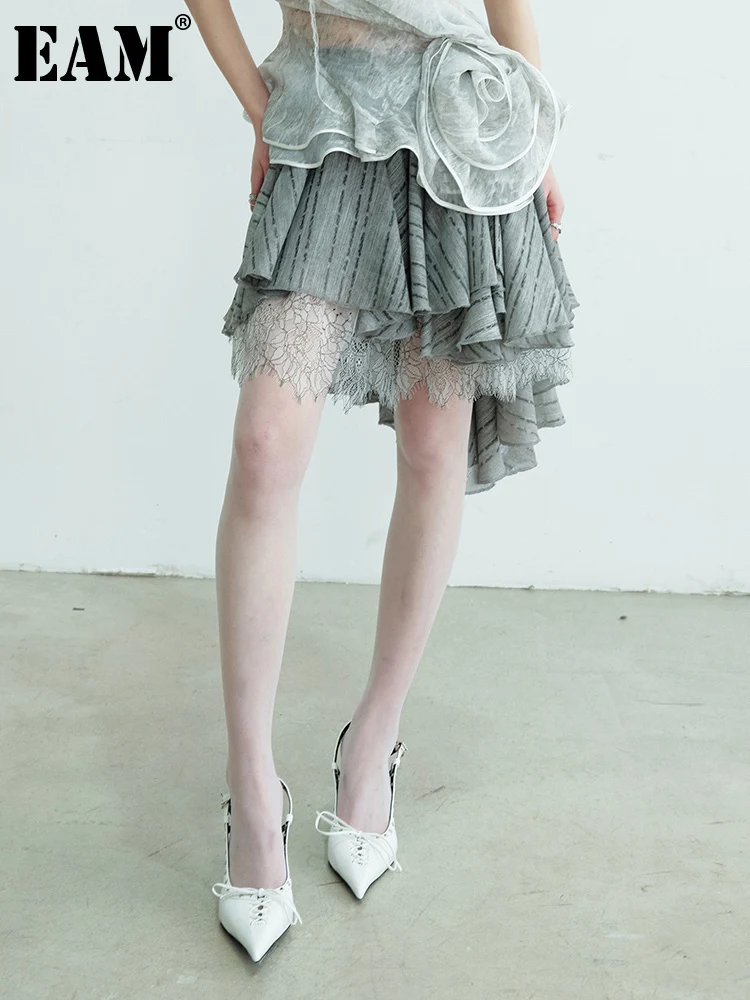 [Eam] Low Waist Gra…