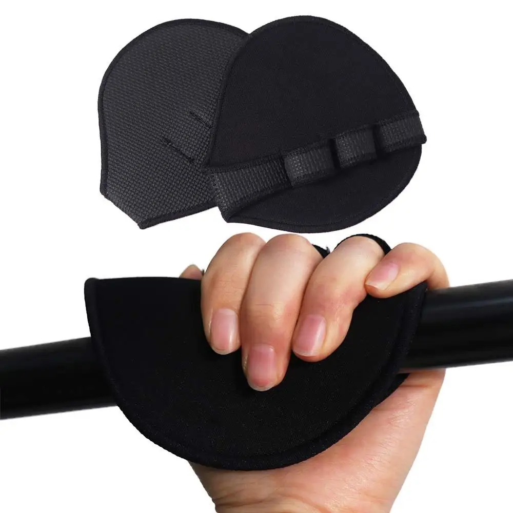 1 Pair Non-slip Fitness Palm Protect Pads Thicken Wear-resistant Weightlifting Hand Protect Pads Four-finger Durable
