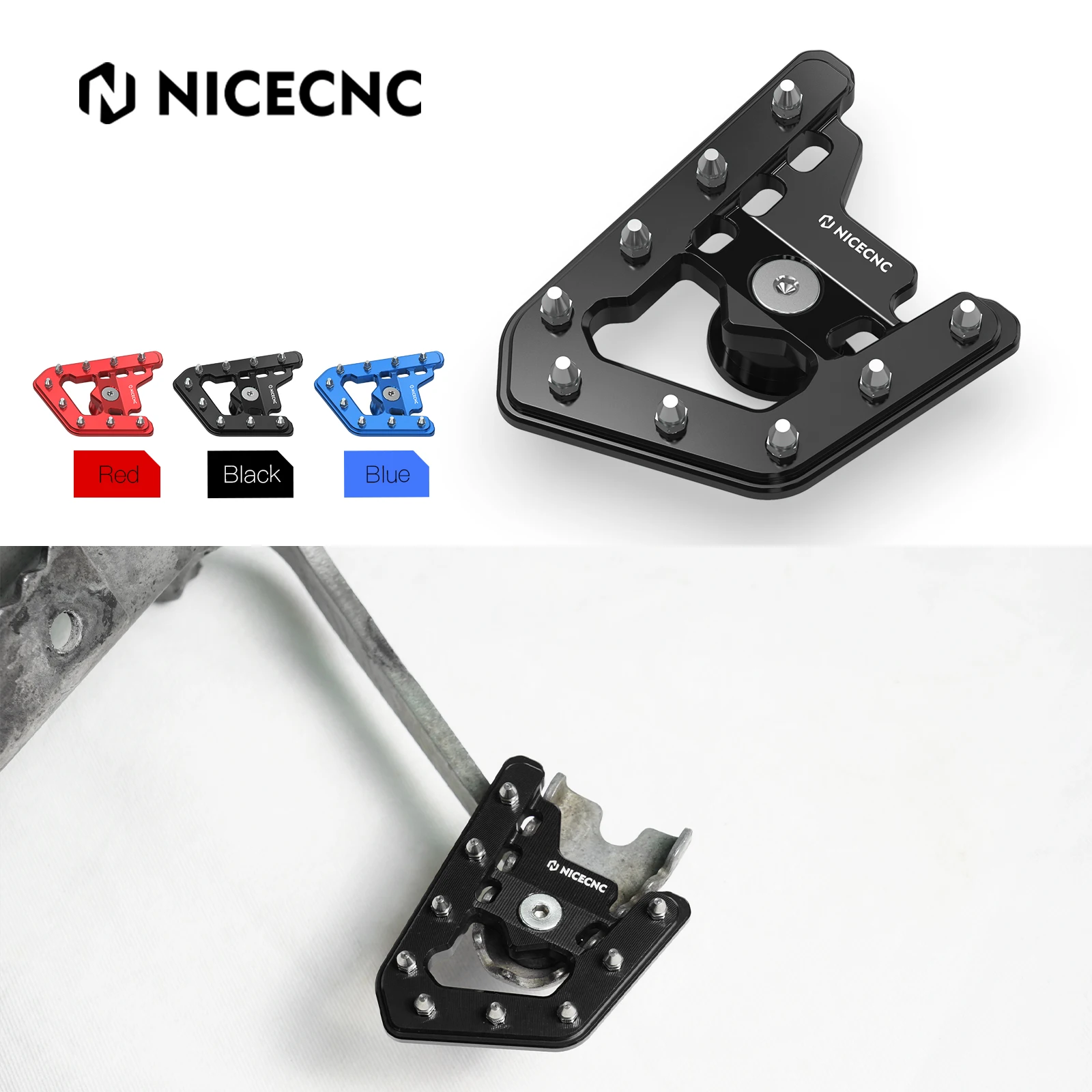 NICECNC ATV Rear Brake Pedal Lever Extension Extender For Yamaha Raptor 700 2006-2012 2007 2008 2009 2010 2011 6061-Aluminum