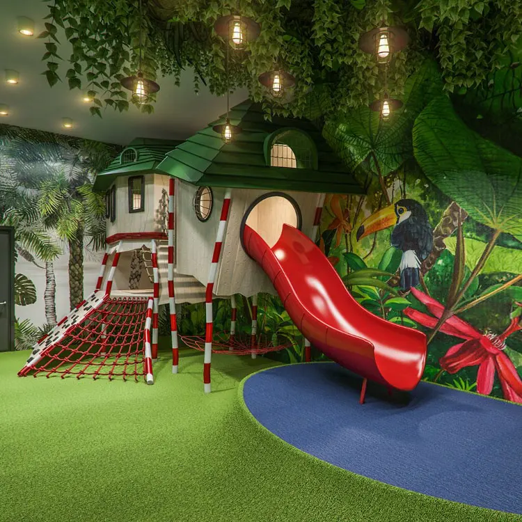 مجموعة ألعاب ناعمة للأطفال في مغامرة الأعمال للأطفال الصغار في الأماكن المغلقة، معدات أرضية للعب في الأماكن المغلقة، ملعب في المنتصف
