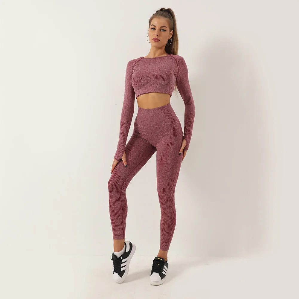 2022 High Quality Women’s 2 Piece Set Leggings High Waist Leggings Sports SuitsTwo Piece Yoga Sets Women Gym Clothes Spring