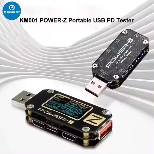 POWER-Z USB PD Tester Voltage and Current Ripple Double Type-C Instrument KM001 KM003C USB Digital Voltmeter Testing